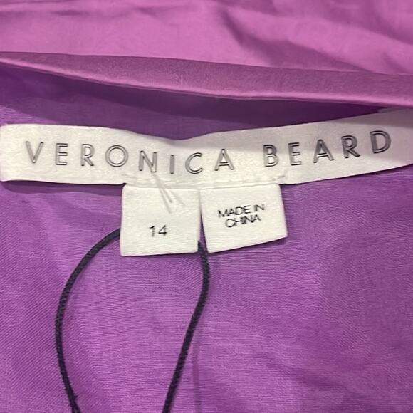 Veronica Beard Kayla Top Vivid Orchid Size 14 NEW - Picture 7 of 9